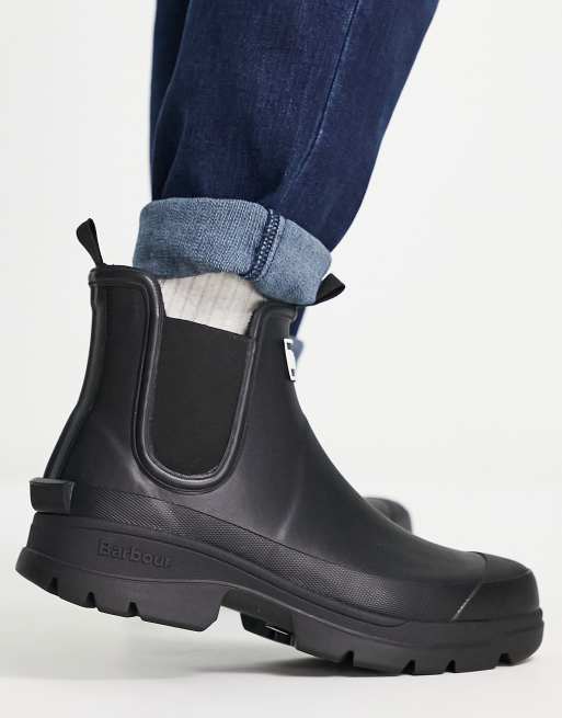 Barbour ankle sale wellies black