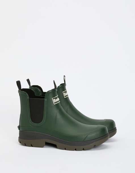 Barbour Nimbus chelsea gumboots in olive - view 1