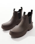 [Barbour] Barbour Nimbus chunky chelsea gumboots in brown 44 Dark Sand