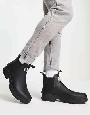 Barbour Nimbus wellington chelsea boots in black - ASOS Price Checker