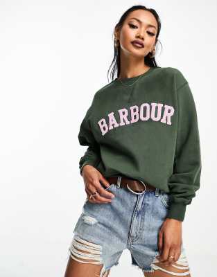  Barbour Northumberland sweatshirt in khaki