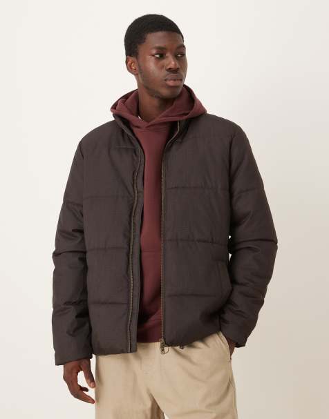 Barbour Northwood puffer jacket in dark oak - BROWN - view 1