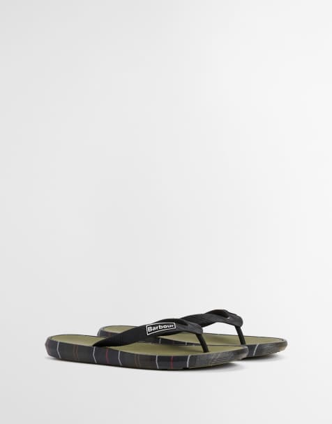 Barbour Oakdale tartan sandal in green - view 1