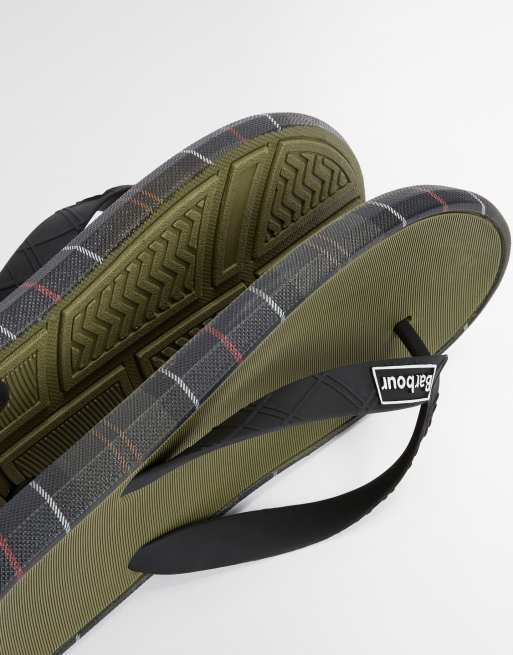 Barbour Oakdale tartan sandal in green, 4 of 4
