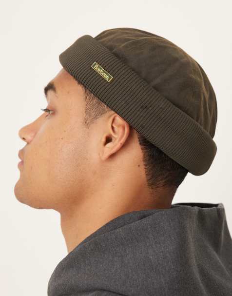Barbour Oakmoor wax docker hat in olive green - view 1