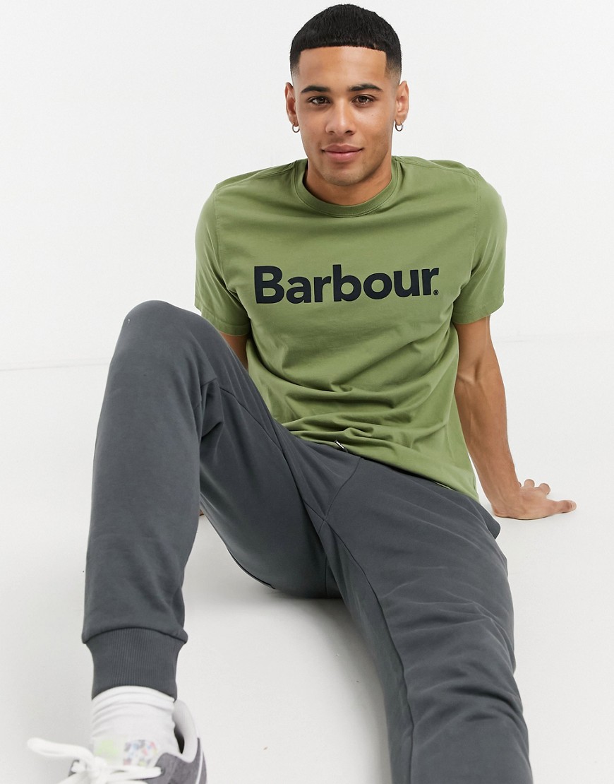 Barbour – Olivgrön t-shirt med logga-Gröna