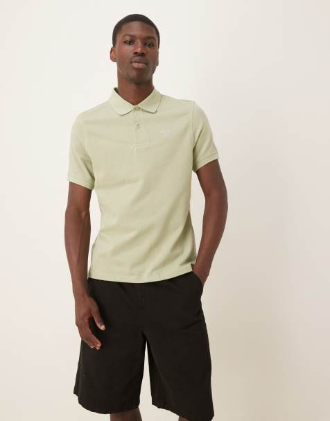 Barbour original sports tailored polo shirt in seagrass - view 1
