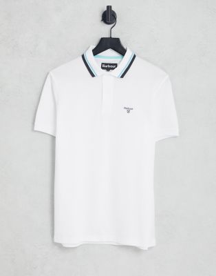 Barbour Otterburn polo shirt in white - ASOS Price Checker