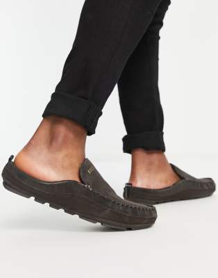 asos black suede loafers