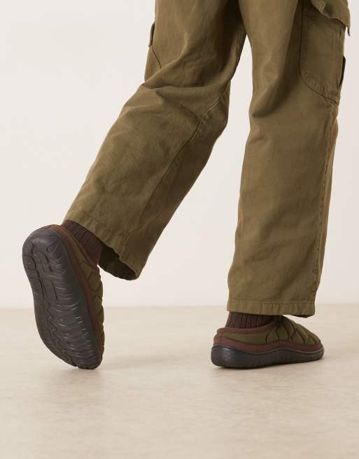Barbour Outdale slipper in olive green/brown - MGREEN, 4 of 4
