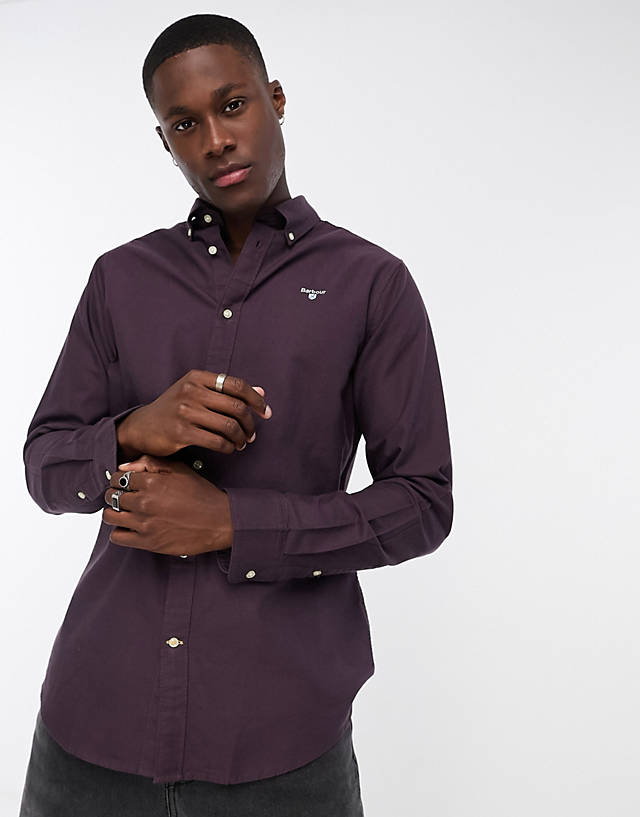 Barbour - oxford tailored shirt in burgandy