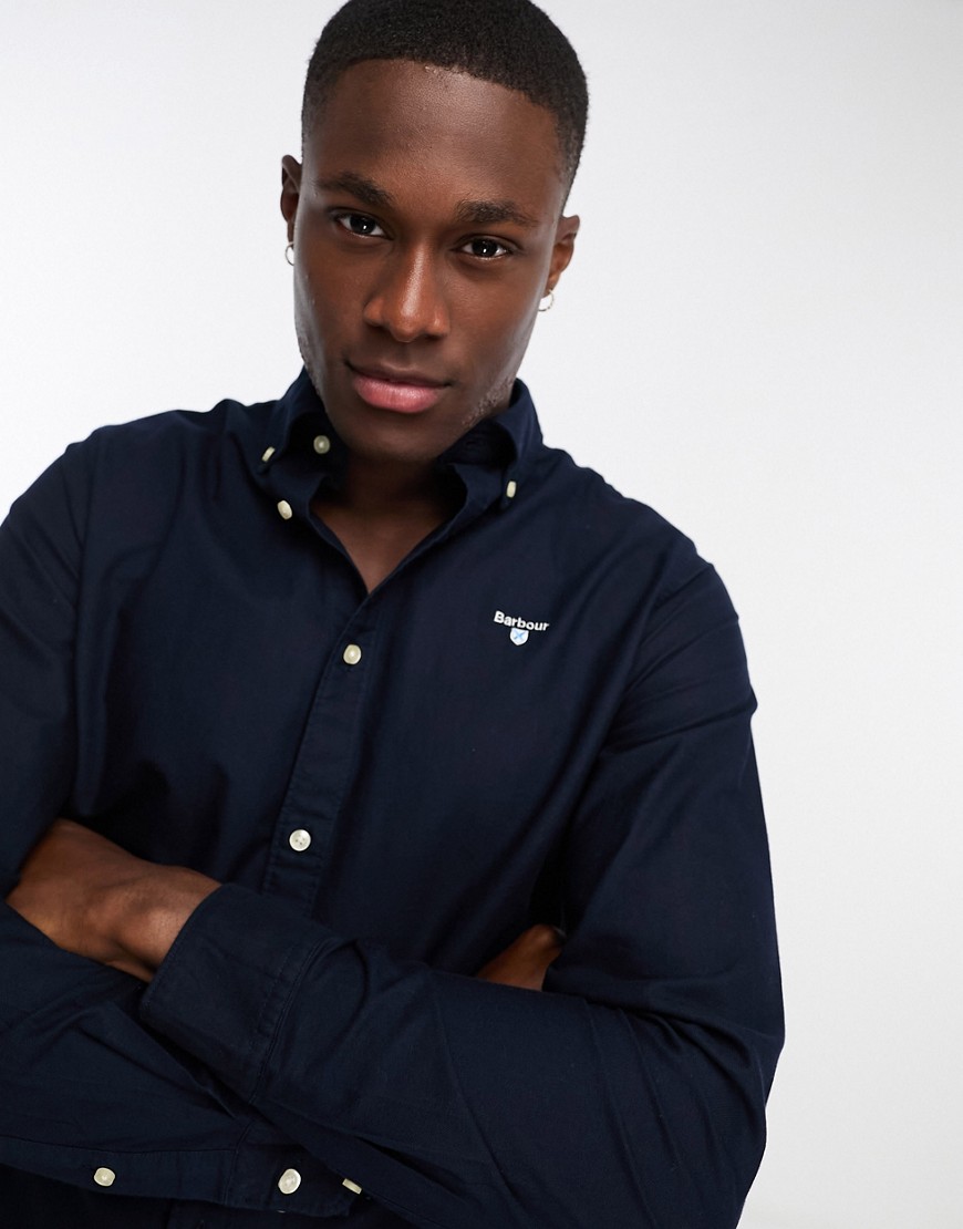 Barbour Oxford tailored shirt in navy