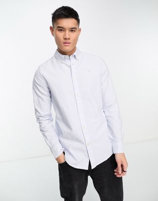 Barbour Oxtown tailored shirt in blue stripe - ASOS Price Checker