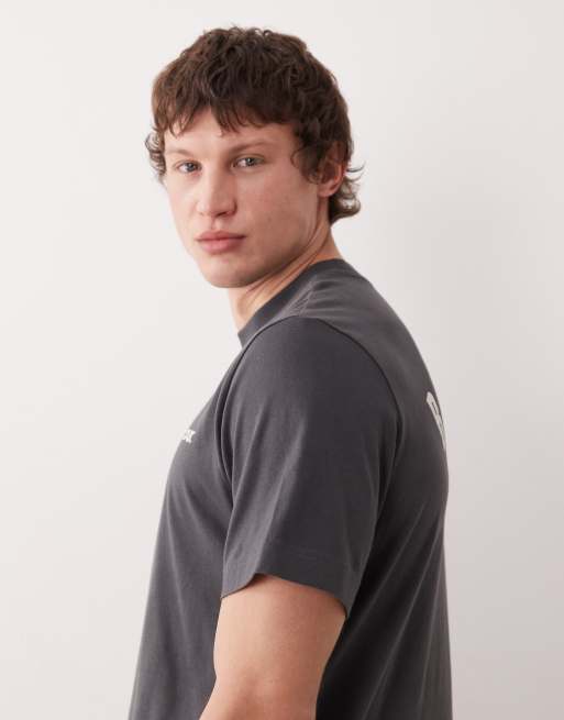 Barbour Packling relaxed graphic logo t-shirt with back print in charcoal grey, 4 of 5