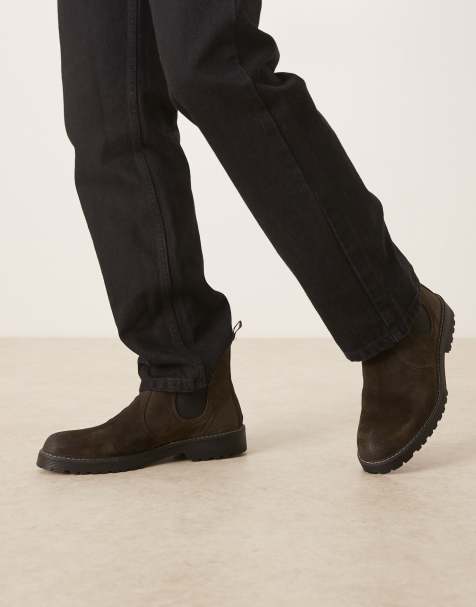 Barbour Patton chelsea boots in oiled brown suede - view 1