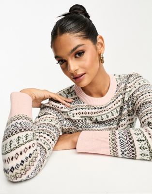 Barbour Peak knit jumper in pink - ASOS Price Checker
