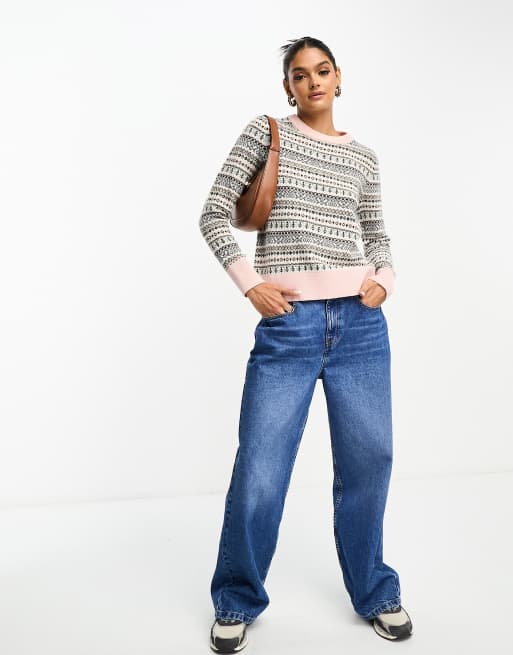 Barbour Peak knit jumper in pink, 3 of 4