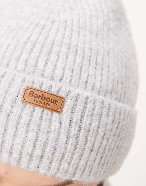 Barbour Pendle beanie hat in light grey | ASOS display picture 2