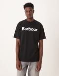 [Barbour] Barbour Pensford oversized t-shirt in black Chest 49 black