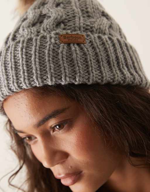 Barbour Penshaw beanie hat in grey , 3 of 3