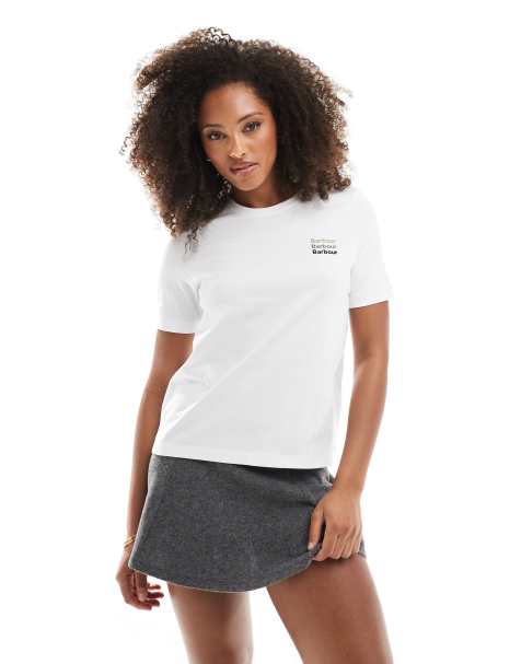 Barbour Penshaw t-shirt in white - view 1