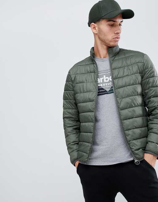 Barbour Penton fibre down padded jacket in green | ASOS