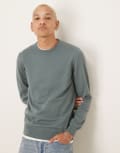 [Barbour] Barbour Pima crew neck sweatshirt in vintage teal-Green S VINTAGE TEAL