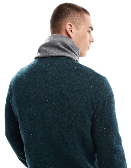 Barbour plain lambswool scarf in grey, 4 of 4