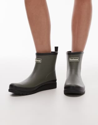  Portree wellington boots in dusky olive/black