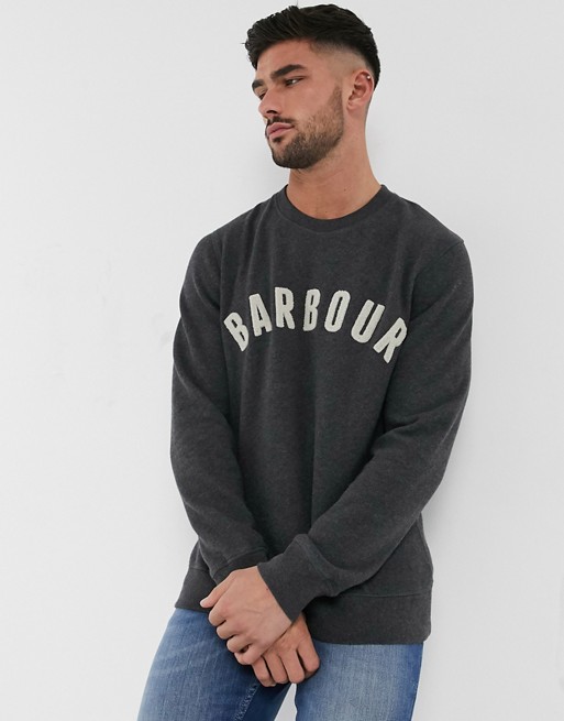 Barbour Prep logo crew neck sweat in grey