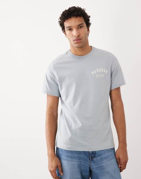 Barbour Preppy logo t-shirt in light blue