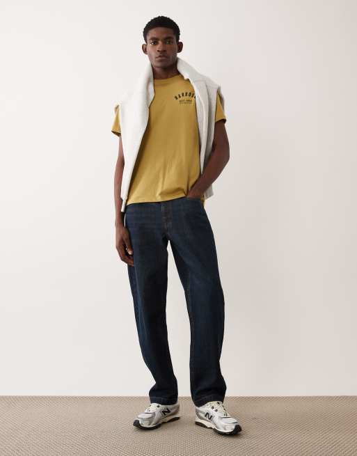 Barbour Preppy logo t-shirt in mustard green, 2 of 5