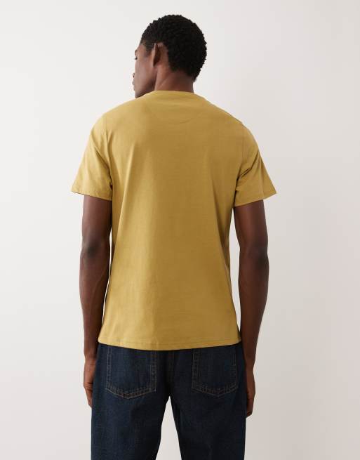 Barbour Preppy logo t-shirt in mustard green, 3 of 5