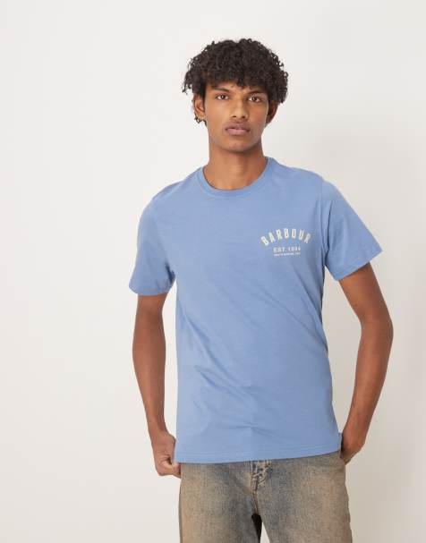 Barbour preppy t-shirt in mid blue - view 1
