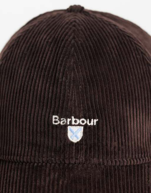 Barbour Preston cord logo cap in brown, 2 of 3