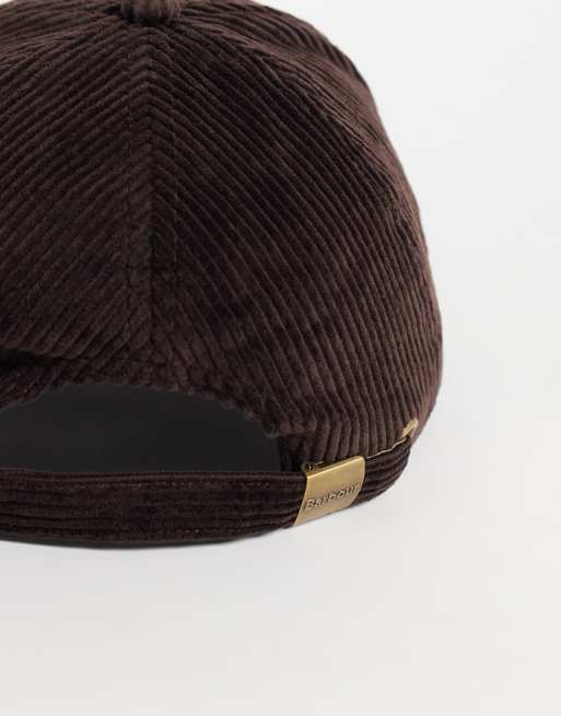 Barbour Preston cord logo cap in brown, 3 of 3