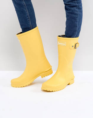 yellow barbour wellies