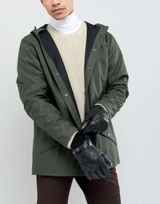 barbour quilted leather gloves