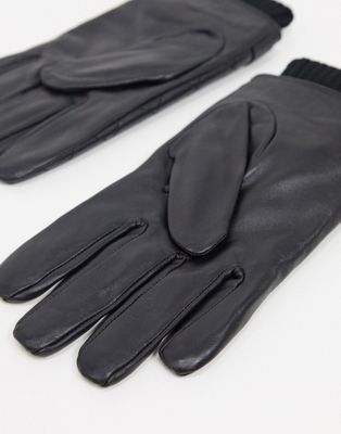 barbour quilted leather gloves