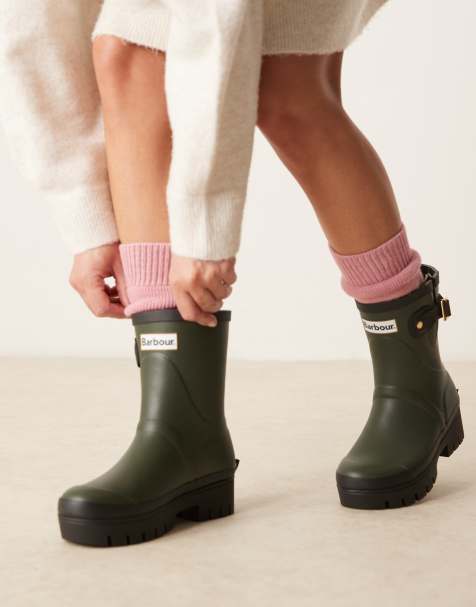 Barbour – Raelynn – Gummistiefel in Olivgrün/Schwarz - view 1