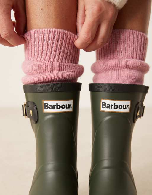 Barbour Raelynn wellington boots in olive/black, 3 of 4