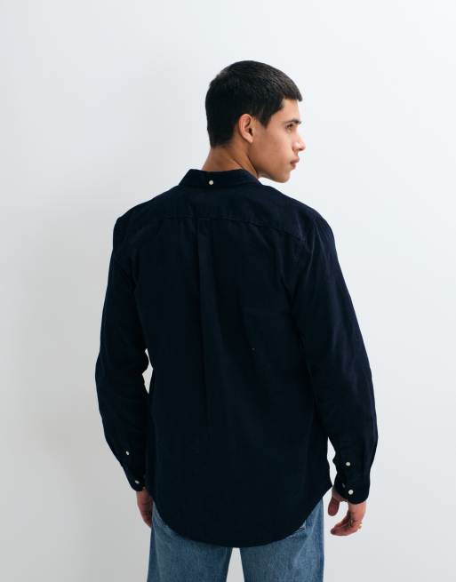 Barbour Ramsey long sleeve tailored cord shirt in navy, 3 of 5