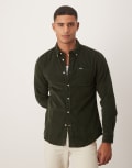 [Barbour] Barbour Ramsey tailored cord shirt in dark green Chest 38 Dark green