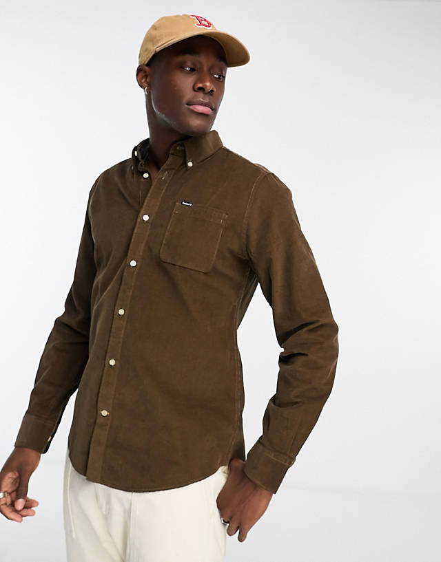 Barbour - ramsey tailored shirt in brown