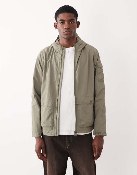 Barbour Re-engineered Argyll showerproof hooded jacket in olive green - view 1