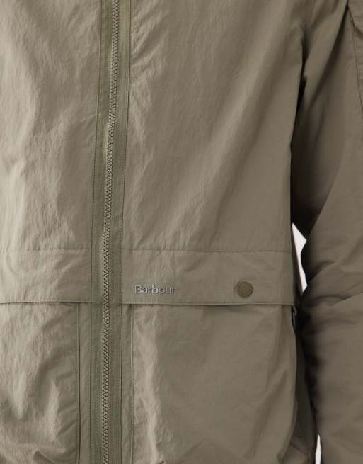 Barbour Re-engineered Argyll showerproof hooded jacket in olive green, 5 of 5