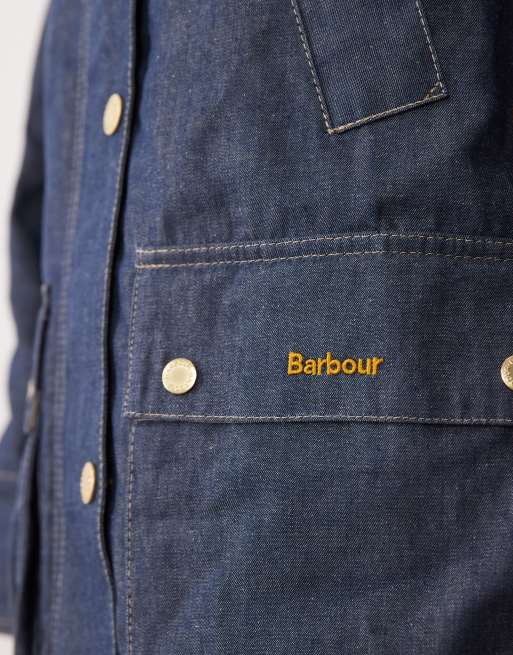 Barbour Re-Engineered Asker funnel neck jacket in blue, 4 of 4
