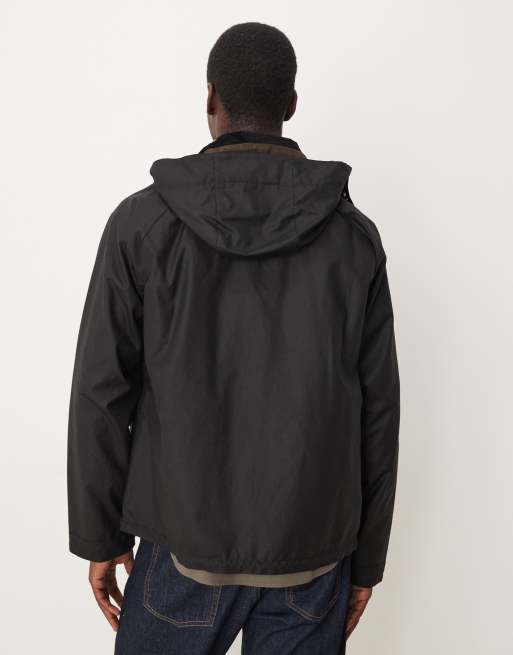 Barbour Re-engineered Bardon spey wax jacket in black - BLACK, 3 of 5