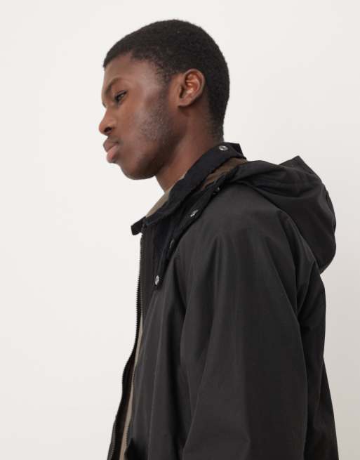 Barbour Re-engineered Bardon spey wax jacket in black - BLACK, 4 of 5