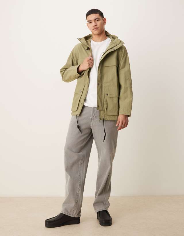 Barbour Re-engineered Durham jacket in bleached olive | ASOS